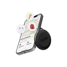 SBS Track My Circle Waterproof IP65 Locator Compatible with Apple Find My - Black | Techbox