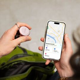 SBS Track My Circle Waterproof IP65 Locator Compatible with Apple Find My - Pink | Techbox