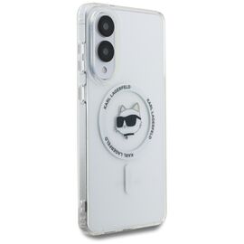 Karl Lagerfeld Button Choupette Head Printed Logo MagSafe Case for Samsung Galaxy S25 Edge - White | Techbox