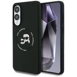 Karl Lagerfeld Silicone nauble Heads And Circle MagSafe case for Samsung Galaxy S25 Edge - black - Samsung Cases - Cases - Techbox