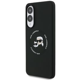 Karl Lagerfeld Silicone nauble Heads And Circle MagSafe case for Samsung Galaxy S25 Edge - black - Samsung Cases - Cases - Techbox