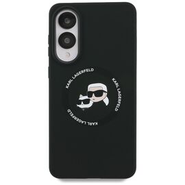 Karl Lagerfeld Silicone nauble Heads And Circle MagSafe case for Samsung Galaxy S25 Edge - black - Samsung Cases - Cases - Techbox