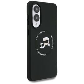 Karl Lagerfeld Silicone nauble Heads And Circle MagSafe case for Samsung Galaxy S25 Edge - black - Samsung Cases - Cases - Techbox