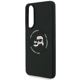 Karl Lagerfeld Silicone nauble Heads And Circle MagSafe case for Samsung Galaxy S25 Edge - black - Samsung Cases - Cases - Techbox