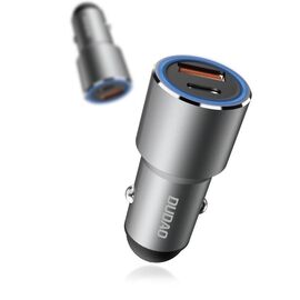 Dudao USB / USB Car Charger Type C Power Delivery Quick Charge 22.5 W Gray (R4PQ) - Car Chargers - Smartphone Chargers - Techbox