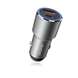Dudao USB / USB Car Charger Type C Power Delivery Quick Charge 22.5 W Gray (R4PQ) - Car Chargers - Smartphone Chargers - Techbox