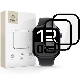 Tech-Protect Glass Flex+ Hybrid Glass 2-pack for Apple Watch 10 46mm - Black | Techbox