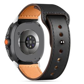 Tech-Protect Leatherfit Strap for Samsung Galaxy Watch 40/44/46 mm - Black - Accessories - Smartwatches & Accessories - Techbox