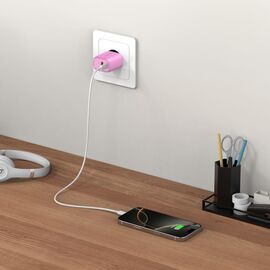 Tech-Protect NCA20 PD 20W QC3.0 USB-A / USB-C Wall Charger - Pink