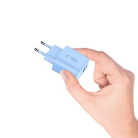 Tech-Protect NCA30 PD 30W QC3.0 USB-A / USB-C Wall Charger - Blue