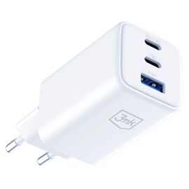 USB-C USB-A 3mk Hyper GaN PD Charger 65W™ - White