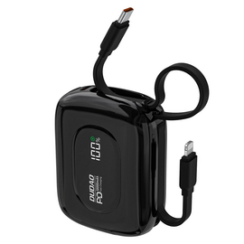 Dudao K32 Powerbank 22.5W 10000 mAh with Built-in USB-C/ Lightning Cable - Black | Techbox