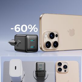 Ładowarka sieciowa Joyroom JR-TCG17 45W 2 x- USB-C (wtyczka EU) - czarna | Techbox