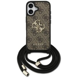Guess 4G Big Logo Cord Stap Crossbody Case for iPhone 17 - Brown - Uncategorized Cases (2) - Cases - Techbox
