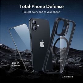 ESR Classic Hybrid MagSafe + Tempered Glass Set for iPhone 17 - Clear Black | Techbox