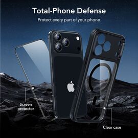ESR Classic Hybrid MagSafe + Tempered Glass Set for iPhone 17 Pro - Clear Black | Techbox