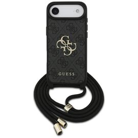 Guess 4G Big Logo Cord Stap Crossbody Case for iPhone Air - Black - Apple Cases - Cases - Techbox