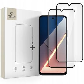 Tech-Protect Glass Fit+ 2-pack tempered glass for Xiaomi Poco M7 - black - Xiaomi - Screen & Camera Protection - Techbox