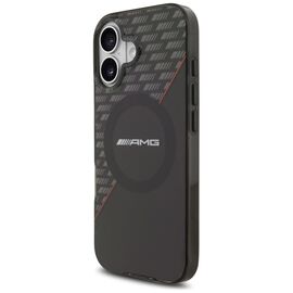 AMG Double Layer Transparent Rhombs MagSafe Case for iPhone 17 - Black and Red | Techbox