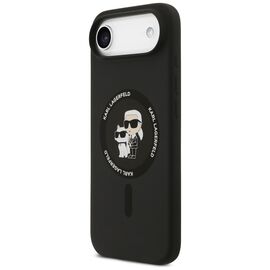 Karl Lagerfeld Silicone Karl&amp;Choupette Ring MagSafe Case for iPhone 17 Air - Black | Techbox