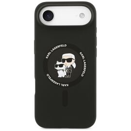 Karl Lagerfeld Silicone Karl&amp;Choupette Ring MagSafe Case for iPhone 17 Air - Black | Techbox