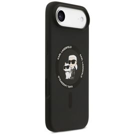 Karl Lagerfeld Silicone Karl&amp;Choupette Ring MagSafe Case for iPhone 17 Air - Black | Techbox