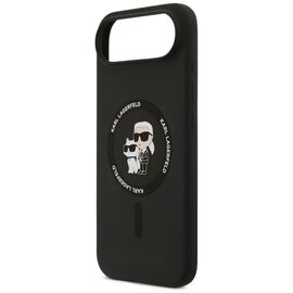 Karl Lagerfeld Silicone Karl&amp;Choupette Ring MagSafe Case for iPhone 17 Air - Black | Techbox