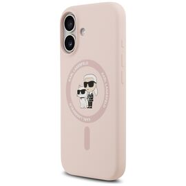 Karl Lagerfeld Silicone Karl&amp;Choupette Ring MagSafe Case for iPhone 17 - Pink | Techbox