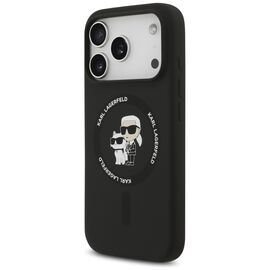 Karl Lagerfeld Silicone Karl&amp;Choupette Ring MagSafe Case for iPhone 17 Pro - Black | Techbox