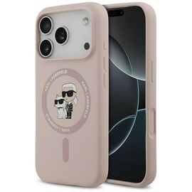 Karl Lagerfeld Silicone Karl&amp;Choupette Ring MagSafe Case for iPhone 17 Pro - Pink | Techbox