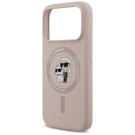 Karl Lagerfeld Silicone Karl&amp;Choupette Ring MagSafe Case for iPhone 17 Pro - Pink | Techbox