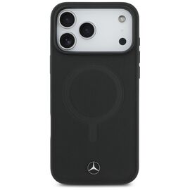 Mercedes Plain Smooth Leather MagSafe Case for iPhone 17 Pro Max - Black | Techbox