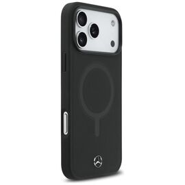 Mercedes Plain Smooth Leather MagSafe Case for iPhone 17 Pro Max - Black | Techbox