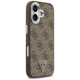 Etui Guess 4G Triangle Logo MagSafe na iPhone 17 - brązowe