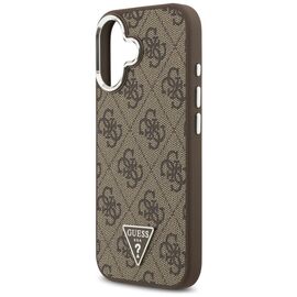 Etui Guess 4G Triangle Logo MagSafe na iPhone 17 - brązowe