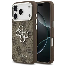 Guess 4G Big 4G Classic Logo case for iPhone 17 Pro brown - silver | Techbox