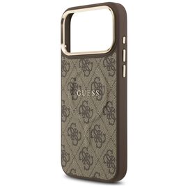 Guess 4G PU Classic Logo MagSafe Case for iPhone 17 Pro Max - Brown - Uncategorized Cases (2) - Cases - Techbox