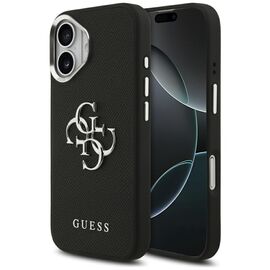 Guess Grained Big 4G Classic Logo case for iPhone 17 - black | Techbox