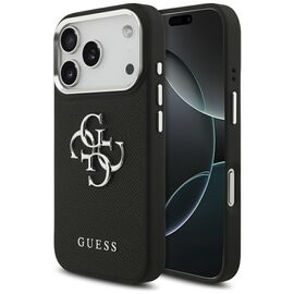 Guess Grained Big 4G Classic Logo case for iPhone 17 Pro - black | Techbox