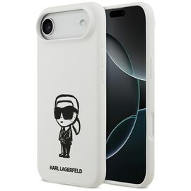 Karl Lagerfeld Silicone Karl Sketch &amp; Logo MagSafe Case for iPhone 17 Air - White | Techbox