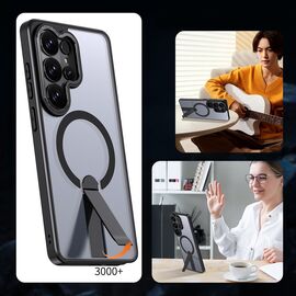 Hybrid Armor X Case for Samsung Galaxy S26 Ultra with Stand, Compatible with MagSafe - Black | Techbox