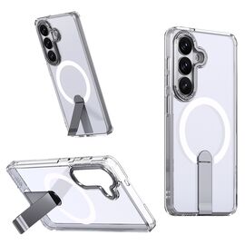 Hybrid Armor X Case for Samsung Galaxy S26 with Stand, Compatible with MagSafe - Transparent | Techbox