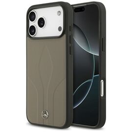 Mercedes Leather The Move MagSafe Case for iPhone 17 Pro Max - Beige - Apple Cases - Cases - Techbox