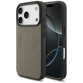 Mercedes Leather Vintage Logo MagSafe Case for iPhone 17 Pro - Beige - Apple Cases - Cases - Techbox