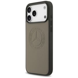 Mercedes Leather Vintage Logo MagSafe Case for iPhone 17 Pro Max - Beige - Apple Cases - Cases - Techbox