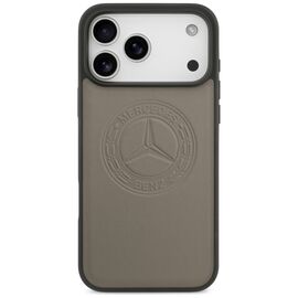 Mercedes Leather Vintage Logo MagSafe Case for iPhone 17 Pro Max - Beige - Apple Cases - Cases - Techbox