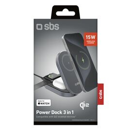 Foldable 3in1 wireless stand, QI2 and MFI