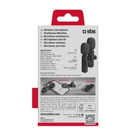 Kit 2 microphones with receiver for video and audio recording