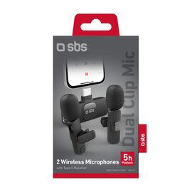 Kit 2 microphones with receiver for video and audio recording