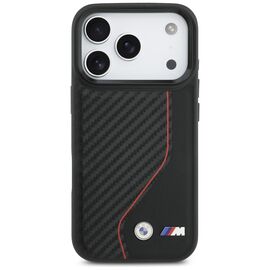 BMW M Carbon Line &amp; Logo MagSafe Case for iPhone 17 Pro - Red | Techbox